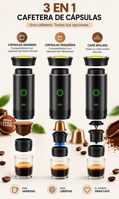 Cafetera Eléctrica Portátil 3 en 1