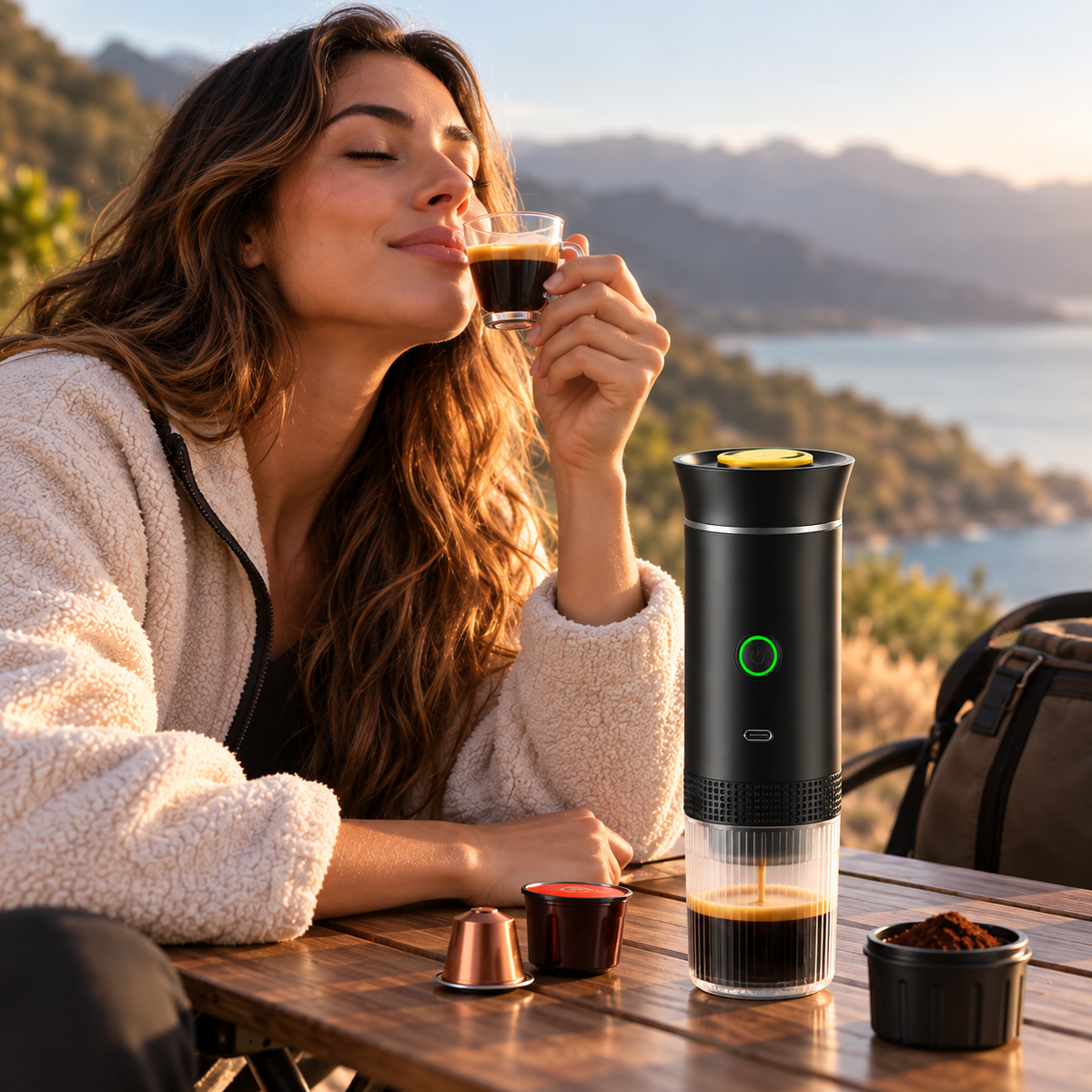 Cafetera Eléctrica Portátil 3 en 1