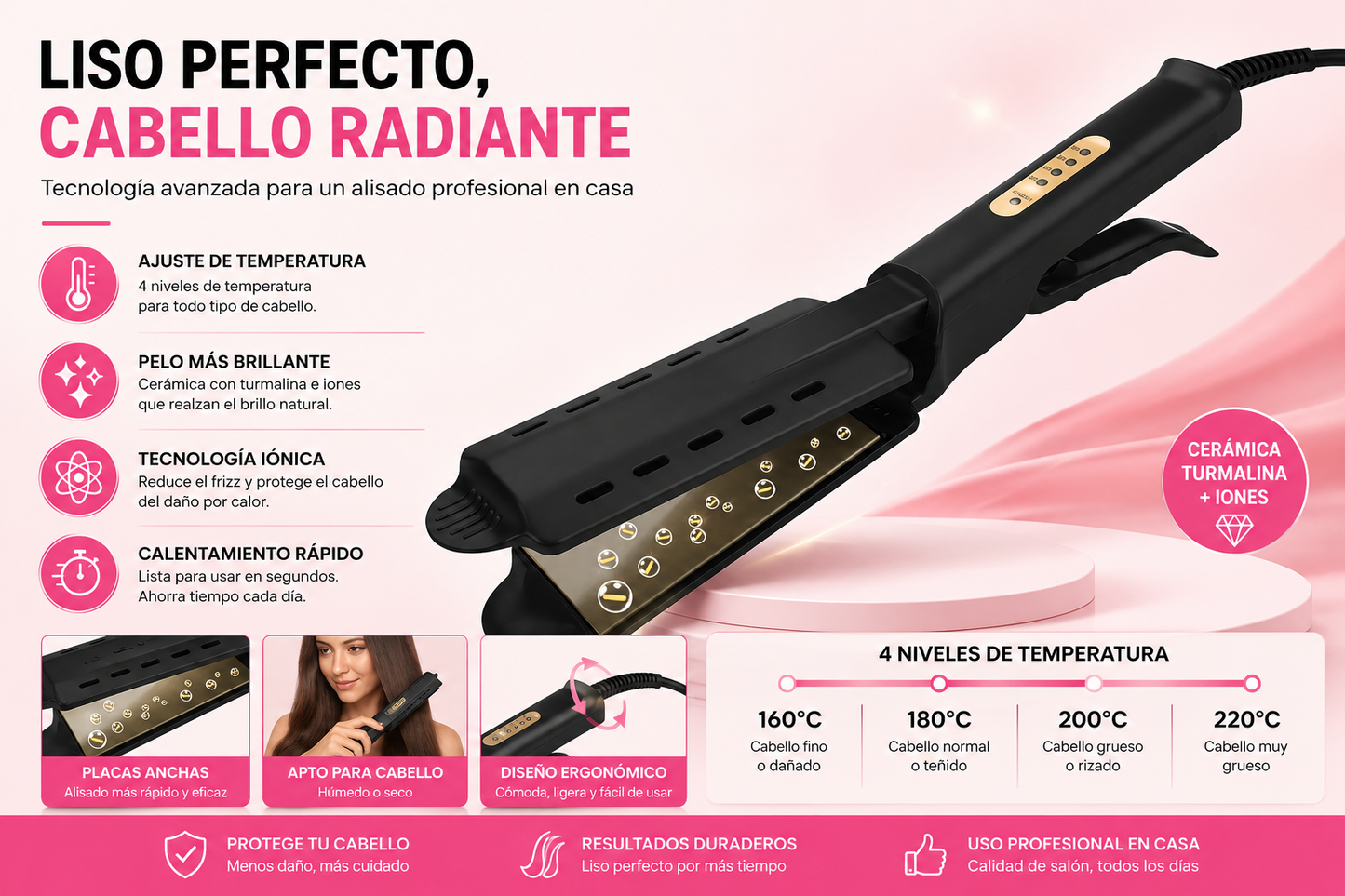 Plancha iónica 4 en 1
